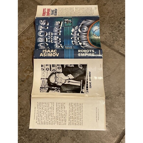Isaac Asimov Robots and Empire 1985 Doubleday 1st Edition Book Club HCDJ - Picture 11 of 12